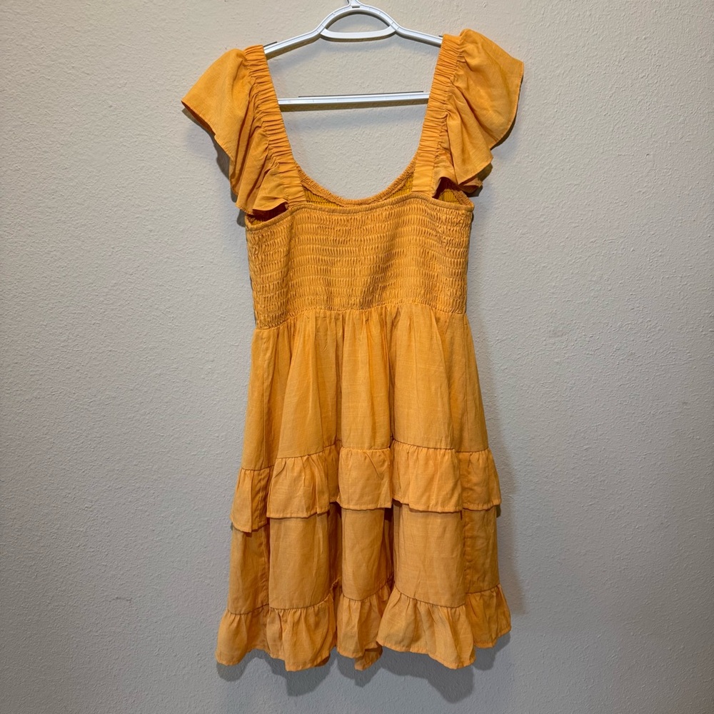Women’s Yellow Ruffle Sundress - Picture 3 of 4